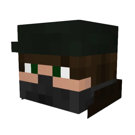 XxMASDZULxX Minecraft avatar head, 3D render