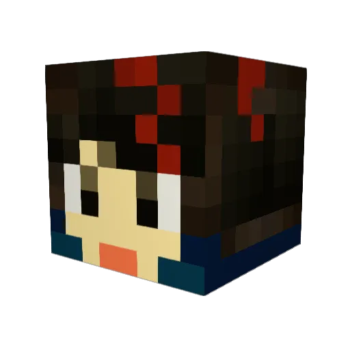 XxMZRxX Minecraft avatar head, 3D render