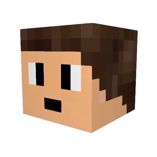 XxMirtarxX Minecraft avatar head, 3D render