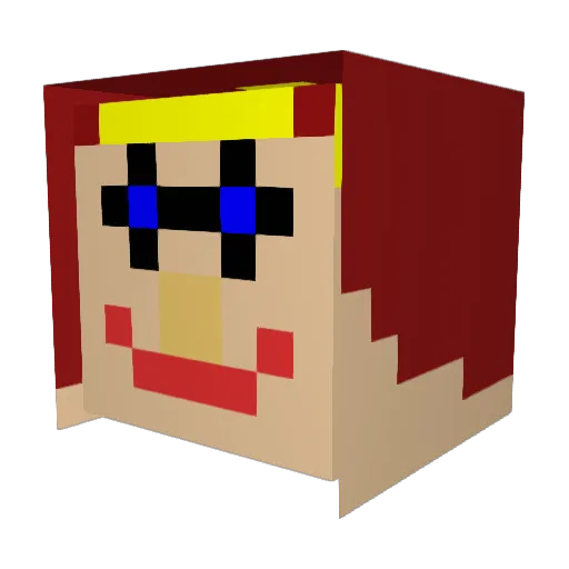 XxOverLordxX3 Minecraft avatar head, 3D render