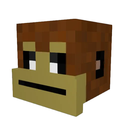 XxPHxX Minecraft avatar head, 3D render