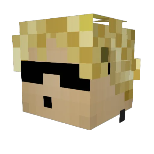 XxPandaGamesxX Minecraft avatar head, 3D render