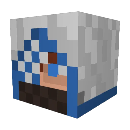XxPierxX Minecraft avatar head, 3D render