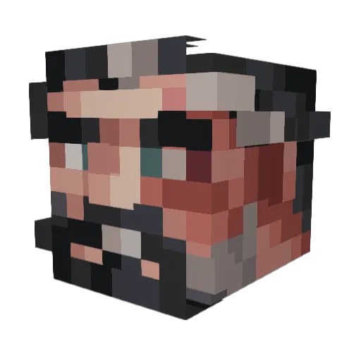 XxPolargiestxX Minecraft avatar head, 3D render