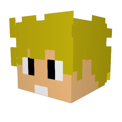 XxRKHxX Minecraft avatar head, 3D render