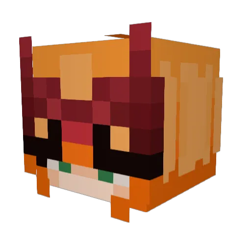 XxScarletStormxX Minecraft avatar head, 3D render