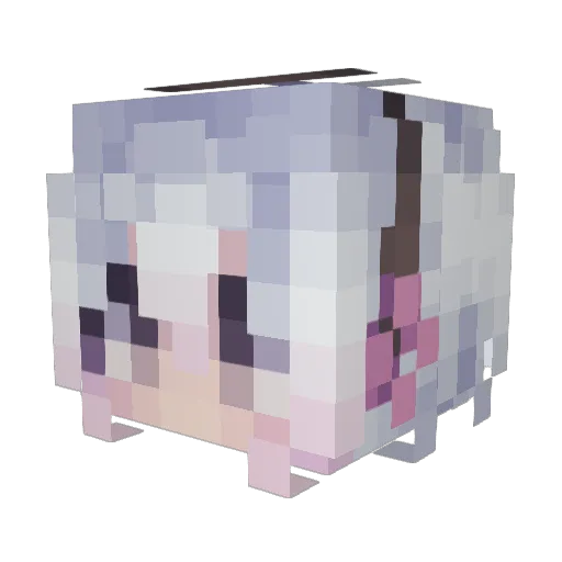 XxSnow_FlokexX Minecraft avatar head, 3D render