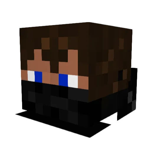 XxStormaxX Minecraft avatar head, 3D render