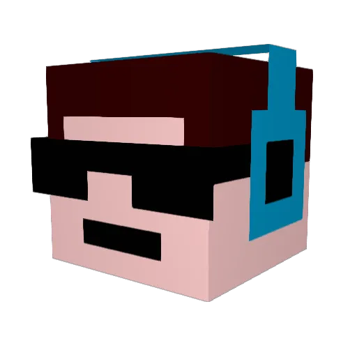 XxTPKxX Minecraft avatar head, 3D render