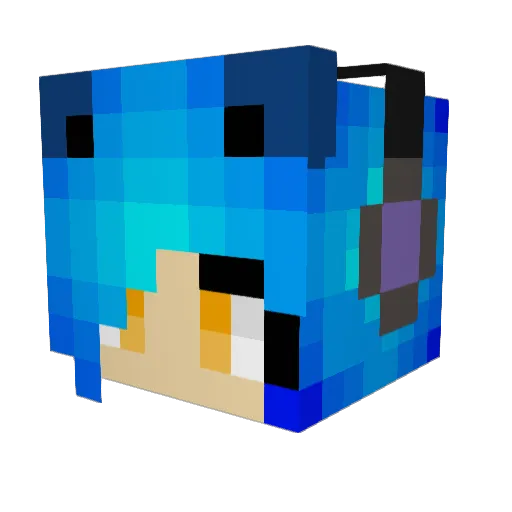 XxTheRavenxX Minecraft avatar head, 3D render