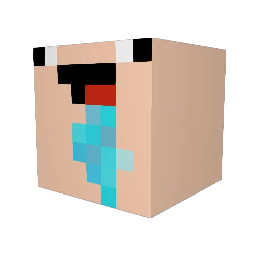 XxTheRealMJ Minecraft avatar head, 3D render
