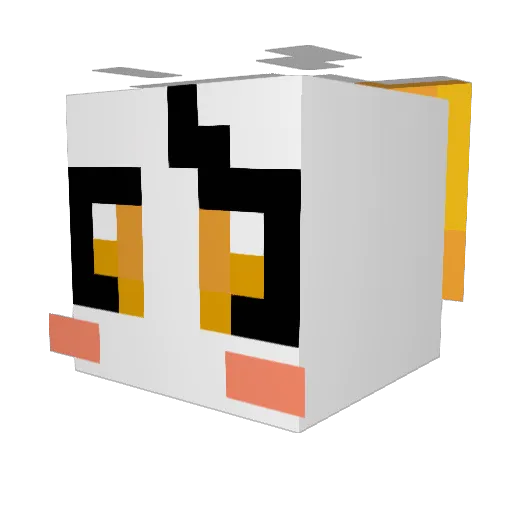 XxVandoPamxX Minecraft avatar head, 3D render