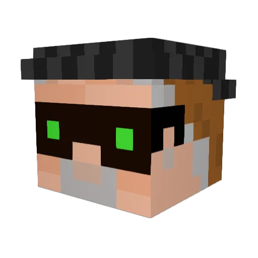 XxVindicator Minecraft avatar head, 3D render