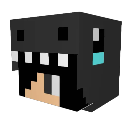 XxWolf_GamesxX Minecraft avatar head, 3D render