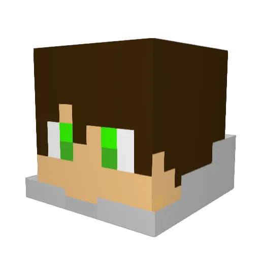 XxWoolyMammothxX Minecraft avatar head, 3D render
