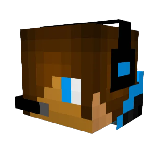 XxX2121 Minecraft avatar head, 3D render