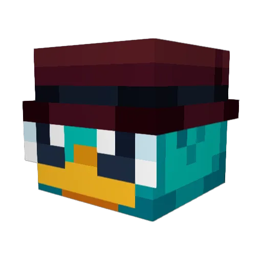 XxXPerryXxX Minecraft avatar head, 3D render