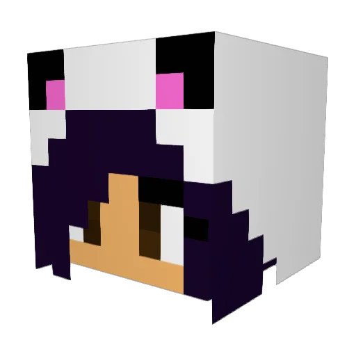 XxXTessXxX Minecraft avatar head, 3D render