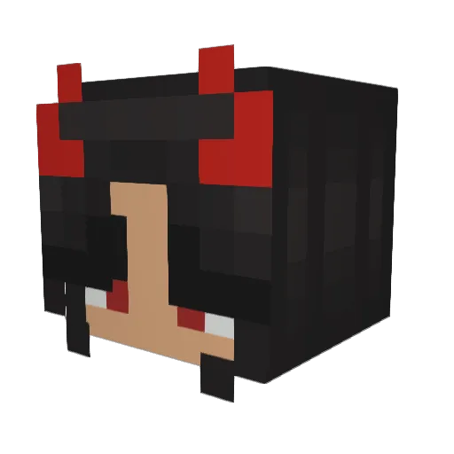 XxXbelleXxX Minecraft avatar head, 3D render