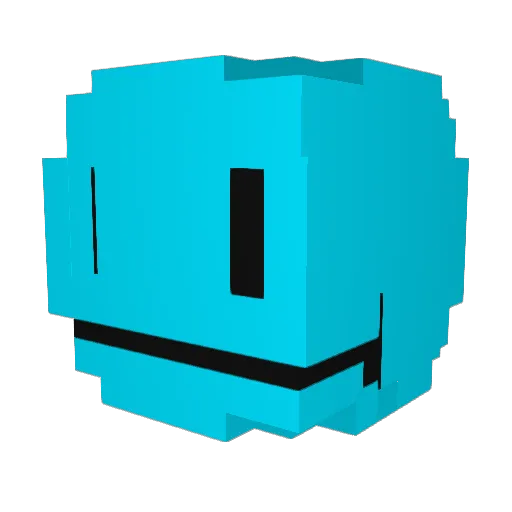 XxZETxX Minecraft avatar head, 3D render