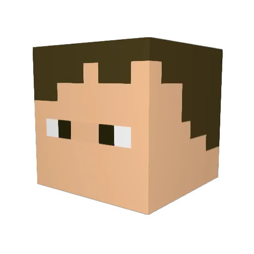 XxZookxX Minecraft avatar head, 3D render