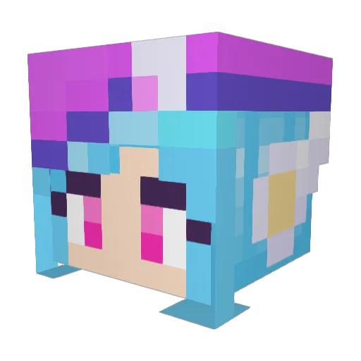 Xx_Cy4egha_xX Minecraft avatar head, 3D render