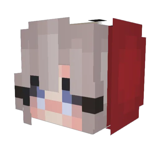 Xx_Emiliya_xX Minecraft avatar head, 3D render