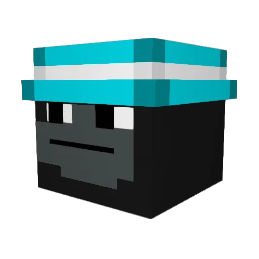 Xx_Floppa_xX Minecraft avatar head, 3D render