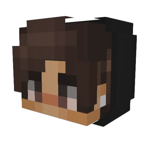 Xx_HACK_xX Minecraft avatar head, 3D render
