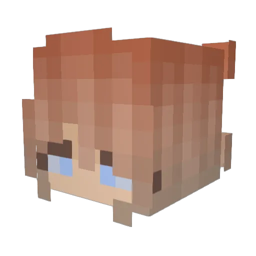Xx_KitsuneFox_xX Minecraft avatar head, 3D render