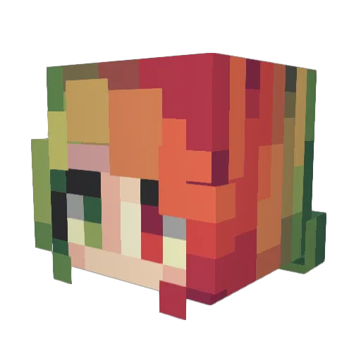 Xx_Luckycharm_xX Minecraft avatar head, 3D render