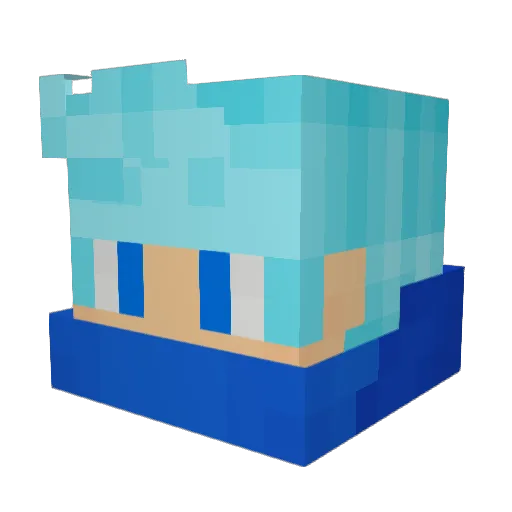 Xx_Michi_xX Minecraft avatar head, 3D render