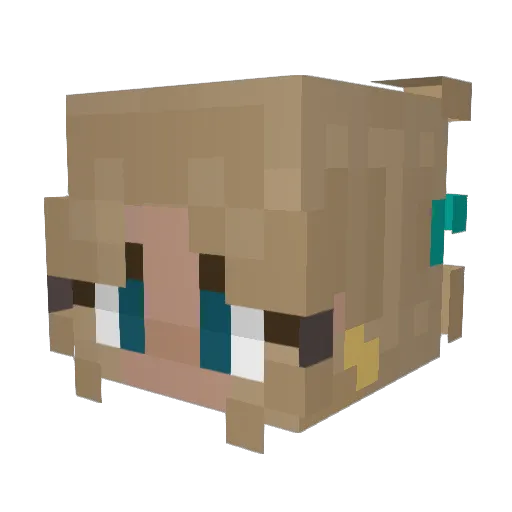 Xx_Prisz_xX Minecraft avatar head, 3D render