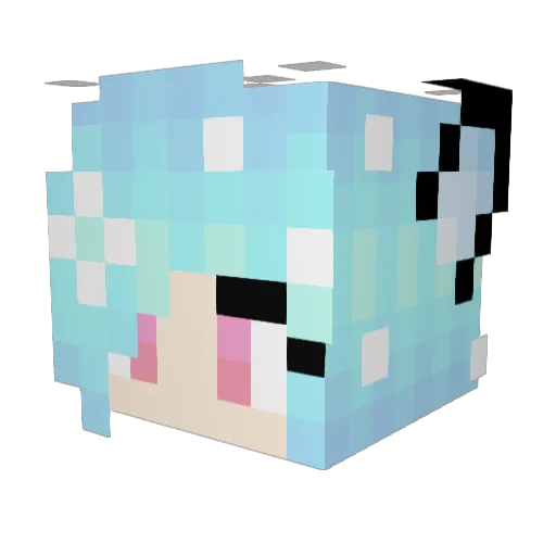 Xx_ShyWolf_xX Minecraft avatar head, 3D render