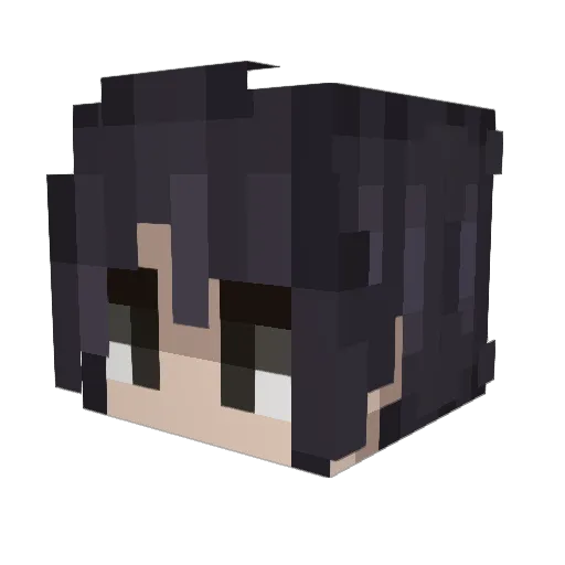 Xxana17 Minecraft avatar head, 3D render