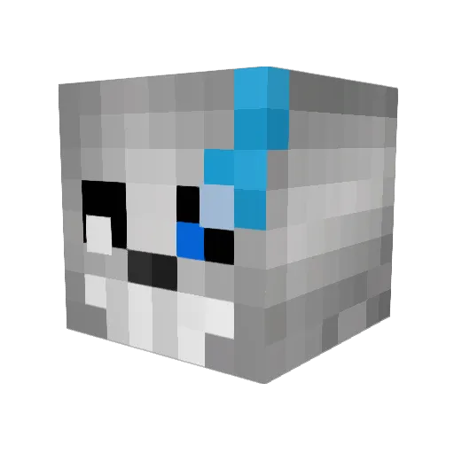 XxandeoX Minecraft avatar head, 3D render