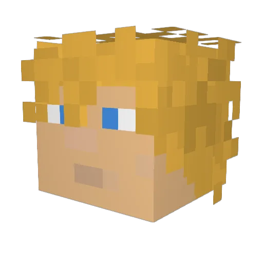 Xxclusive2 Minecraft avatar head, 3D render