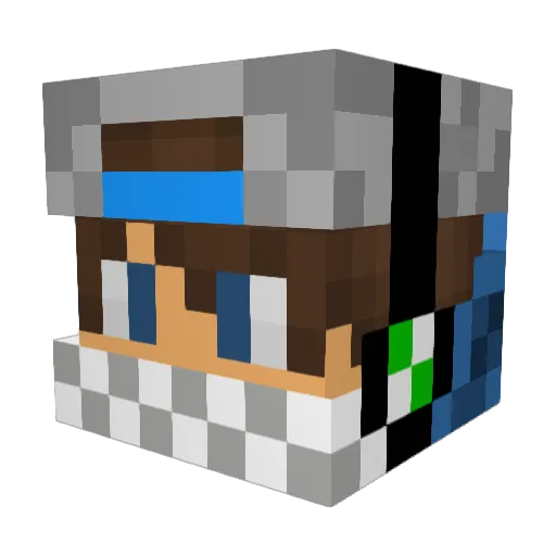 XxdragonslayerV Minecraft avatar head, 3D render