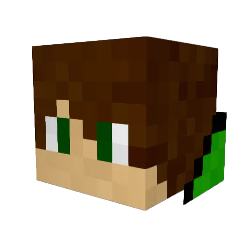 XxfrogYT Minecraft avatar head, 3D render