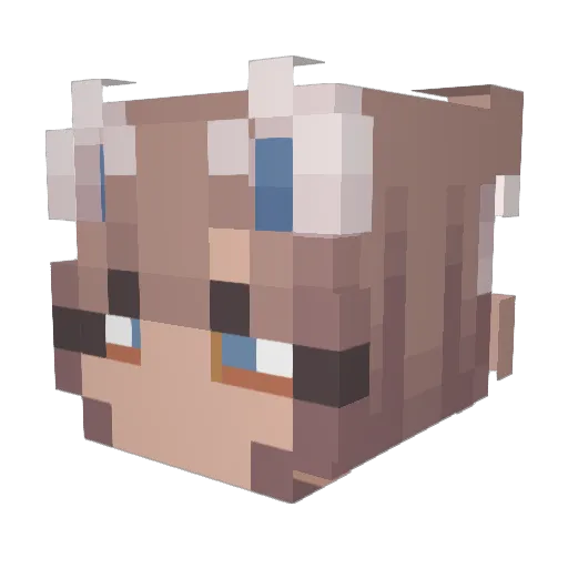 XxikramxX Minecraft avatar head, 3D render