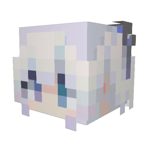 XxingqX Minecraft avatar head, 3D render