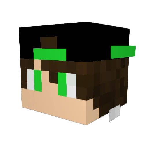 XxistoO Minecraft avatar head, 3D render
