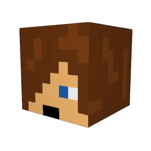 XxjerryxX Minecraft avatar head, 3D render