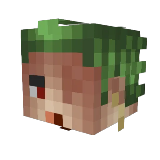 Xxjuann Minecraft avatar head, 3D render