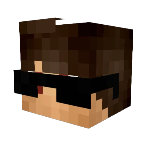 XxlightningBoltx Minecraft avatar head, 3D render