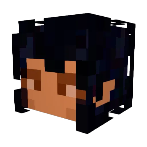 XxluluxX4572 Minecraft avatar head, 3D render