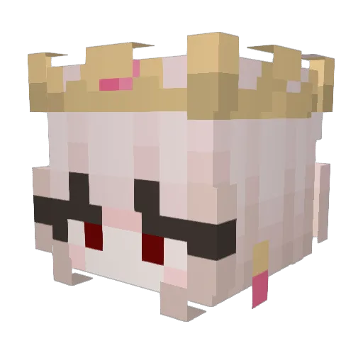 Xxnaga Minecraft avatar head, 3D render
