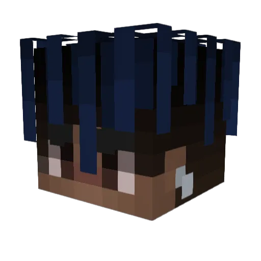 Xxpert_NIK Minecraft avatar head, 3D render