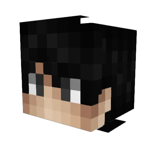 XxprataxX Minecraft avatar head, 3D render