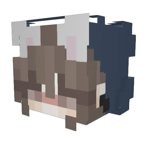 XxsofiuwuxX Minecraft avatar head, 3D render